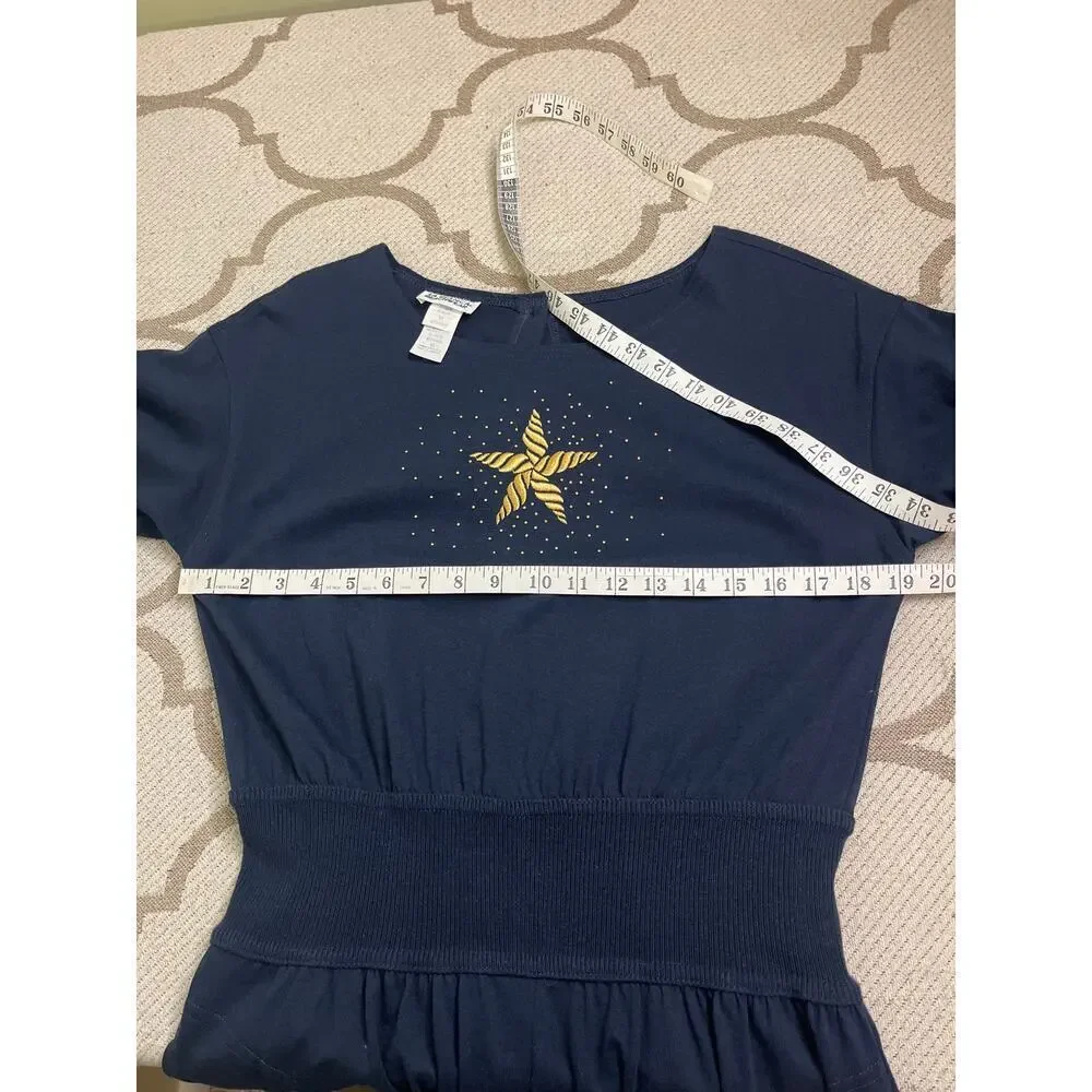 La Blanca Beachwear navy blue button back romper, size medium, style; c7870